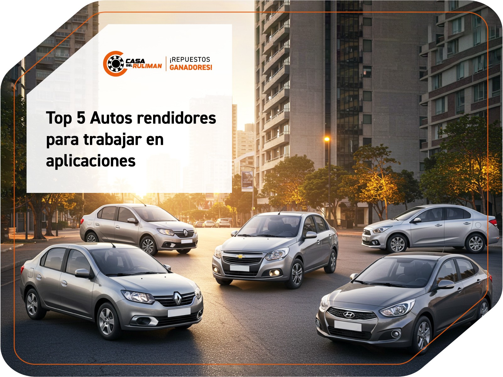 Top 5 Autos rendidores para trabajar en aplicaciones de movilidad